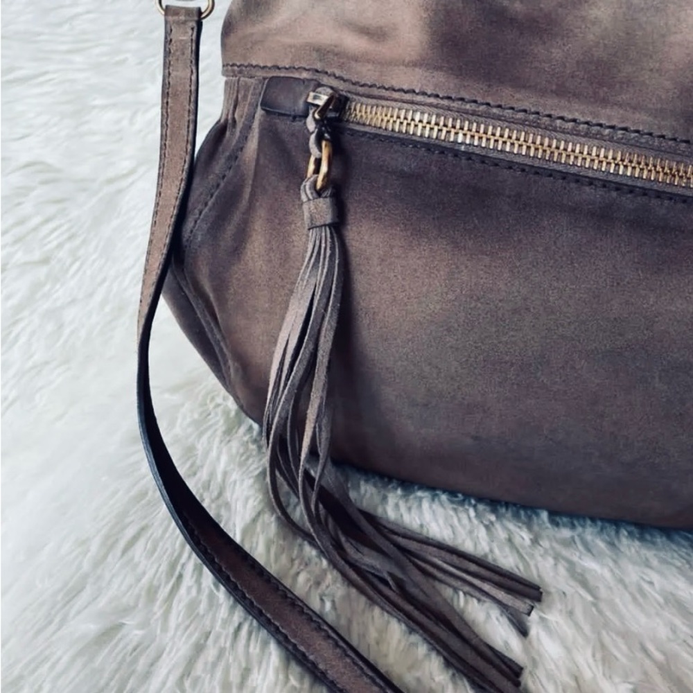 Miu Miu Gray Suede Leather Women’s Crossbody Satchel 2 Way Bag Fridge Vitello - Picture 9 of 17